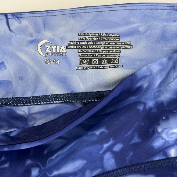 Zyia Active girl’s blue tie dye leggings in 12-14 - Picture 6 of 6